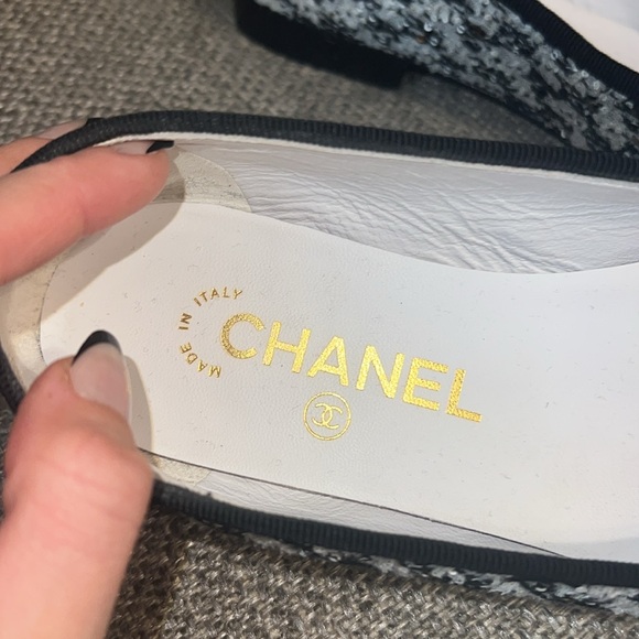 Chanel cap toe tweed Ballet flats size 36 - Picture 9 of 10
